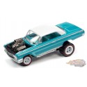 1962 Chevrolet Impala Coupe in Metallic Teal with Pearl White - Zinger - Johnny Lightning 1:64 - JLSP207 A