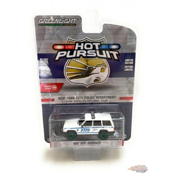 1997 Jeep Cherokee NYPD - GREEN MACHINE Hot Pursuit Series 38 -  42960 C