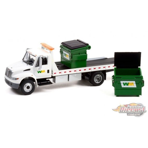 Waste Management - 2013 International Durastar Flatbed - H.D. Trucks Series 22 - Greenlight  1/64 - 33220 B