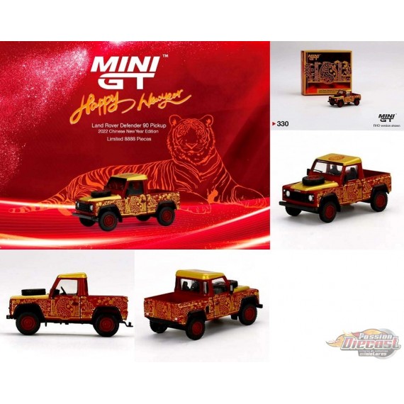 HK Exclusive - Land Rover Defender 90 Pickup - 2022 New Year Limited Edition - MINI GT 1:64 - Mijo Exclusive - MGT00330-R
