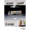 Mercedes-Benz Actros With 40 Ft Container "LBWK Kuma Graffiti" - MINI GT 1/64 - MGT00333