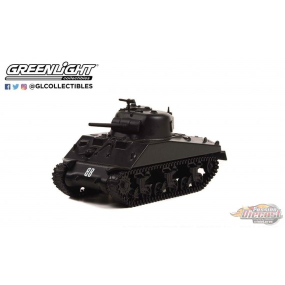 1944 M4 Sherman Tank - Black Bandit Series 26 - 1/64 Greenlight - 28090 A - Passion Diecast