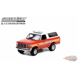 (FDNY) - Ford Bronco 1996 - Fire & Rescue Series 3 - 1/64 Greenlight - 67030 E Passion Diecast 