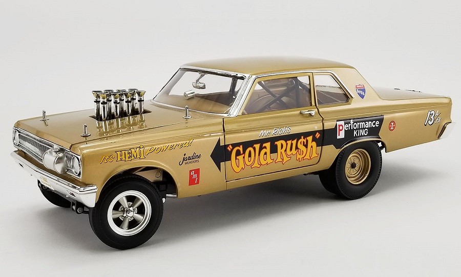 1965 DODGE AWB - GOLD RUSH , ACME 1/18 - A1806506 - Passion Diecast