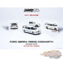 (Web Only) Ford Sierra RS500 1986 White with extra wheel - INNO 64 - 1/64 - IN64-RS500-DIW