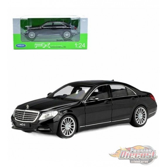 Mercedes-Benz 2014 S Class Noir - Welly 1/24 - 24051 BK - Passion Diecast 