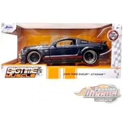 2008 Ford Mustang Shelby GT500 Black - Bigtime Muscle - Jada 1/24 - 33529 - Passion Diecast 