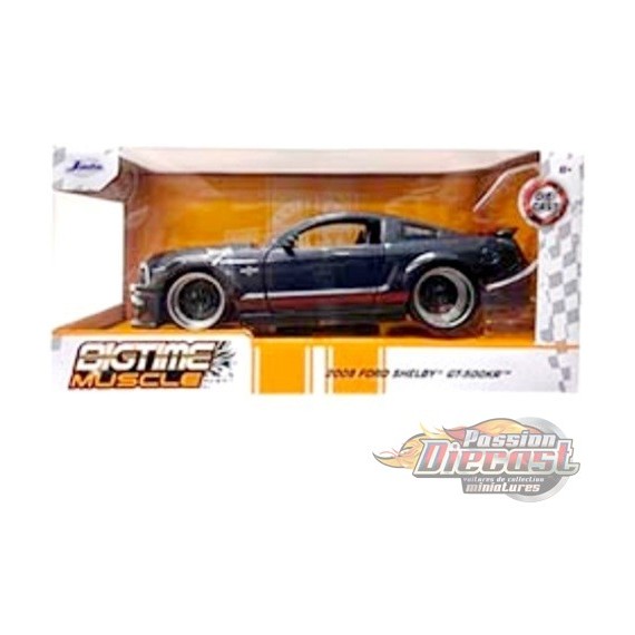 2008 Ford Mustang Shelby GT500 Black - Bigtime Muscle - Jada 1/24 - 33529 - Passion Diecast 