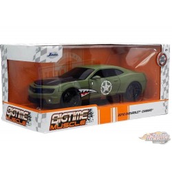 2010 Chevy Camaro SS khaki Green - Bigtime Muscle - Jada 1/24 - 33057 - Passion Diecast 