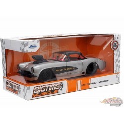 1957 Chevy Corvette Greay - Bigtime Muscle - Jada 1/24 - 33524 - Passion Diecast 