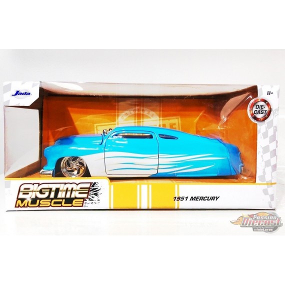 1951 Mercury Baby Blue and White - Bigtime Muscle - Jada 1/24 - 33527 - Passion Diecast 