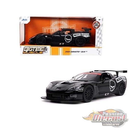 2005 Chevrolet Corvette C6-R Noir - Bigtime Muscle - Jada 1/24 - 33042 - Passion Diecast 