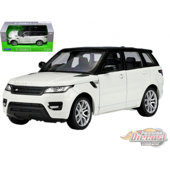 Range Rover Sport Blanc avec toit noir  -  Welly 1/24 - 24059 WH - Passion Diecast 