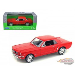 1964 1/2 Ford Mustang Coupe Hard Top  Rouge  -  Welly 1/24 - 22451 RD - Passion Diecast 