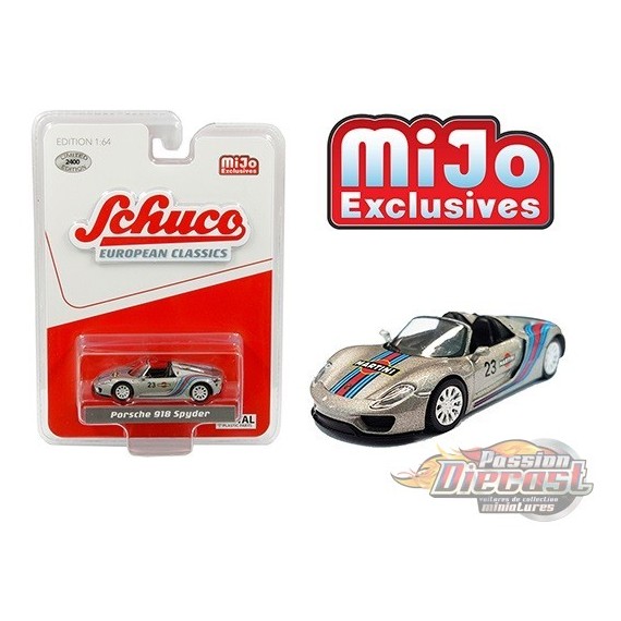 MiJo Exclusives - Porsche 918 Spyder - Martini Racing (Argent) -2,400 pieces - Schuco - 1:64 - 4500