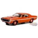 1970 Dodge Challenger R/T in Go Mango with White Stripes and Dog Dish Wheels - 1/18  Greenlight - 13630