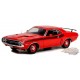 1970 Dodge Challenger R/T en rouge vif avec bande noires et roues Dog Dish - 1/18  Greenlight - 13631