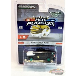 CHASE CAR 2021 Chevrolet Tahoe Police Pursuit Vehicle - Texas Highway Patrol - Hobby Exclusive - 1/64 Greenlight - 30235GR