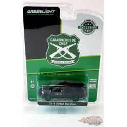 CHASE CAR 2018 Dodge Durango Police - Carabineros de Chile - Contrôle de l'ordre - Hobby Exclusive - 1/64 Greenlight - 30299GR