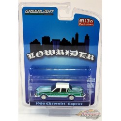 CHASE CAR 1986 Chevrolet Caprice Lowrider Blue - Mijo Exclusives - 1/64 Greenlight - 51389GR