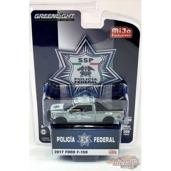 CHASE CAR 2017 Ford F-150 SSP Policia Federal De Mexico - Mijo Exclusive- Greenlight 1/64 - 51380GR