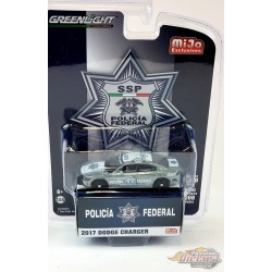 CHASE CAR 2016 Dodge Charger SSP Policia Federal De Mexico - Mijo Exclusive- Greenlight 1/64 - 51381GR