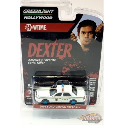 CHASE CAR 2001 Ford Crown Victoria Police - Miami Metro Police Department - Dexter - Hollywood 32 -1/64 Greenlight - 44920 BGR