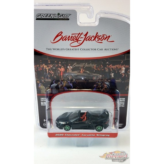 CHASE CAR 2020 Chevrolet Corvette C8 Stingray Barrett-Jackson "Scottsdale Edition" Series 7 Greenlight  1-64 - 37230 FGR