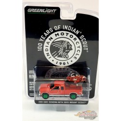 CHASE CAR 1991 GMC Sonoma Extended Cab -Indian Scout porte-bagages - Anniversary Collection 13 - 1/64 Greenlight - 28080 CGR