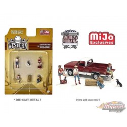 Mijo Exclusive - Western Style - set Figurine 6 pieces Diecast  -  American Diorama 1-64 - 76485 MJ