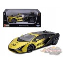 Lamborghini Sian FPK37 Hybride No.63 Noir Délavé - Burago 1/18 - 11100