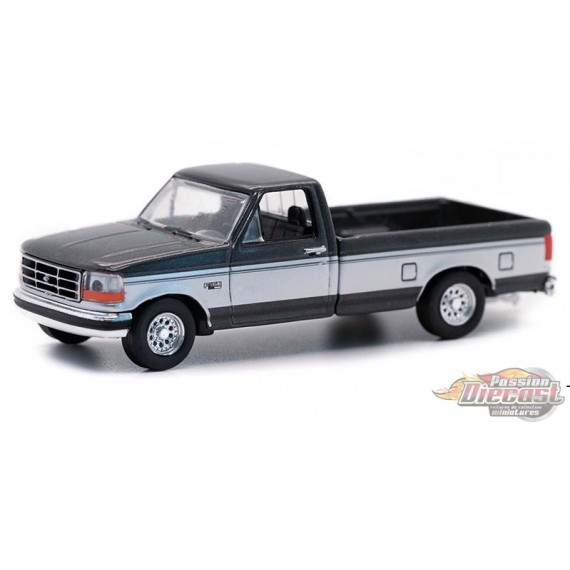 1992 Ford F-250 en deux tons argent et gris  - Blue Collar Collection Series 10 - 1/64 Greenlight - 35220 D