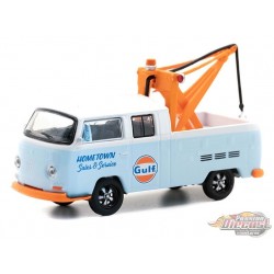 Gulf Oil Sales & Service - Pickup Volkswagen 1969 avec remorquage - Blue Collar Collection Series 10 - 1/64 Greenlight - 35220 B