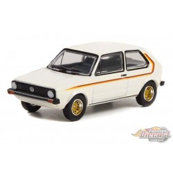 1975 Volkswagen Rabbit en blanc pastel avec bande décorative  - Club Vee-Dub Series 14 - 1/64 Greenlight - 36050 D