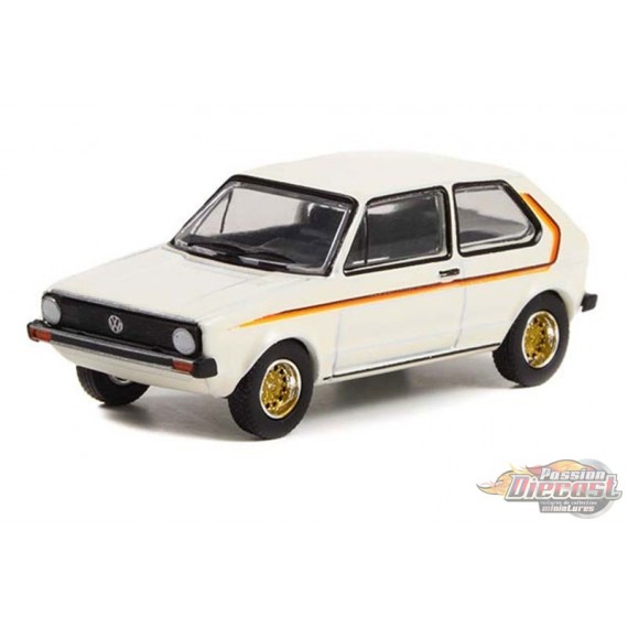 1975 Volkswagen Rabbit in Pastel White with Custom Stripes - Club Vee-Dub Series 14 - 1/64 Greenlight - 36050 D
