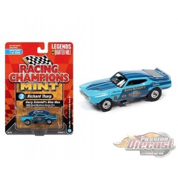 1973 Ford Mustang Blue Max FC ( Bleu w/Race Graphics) - Racing Champions - 1/64 - RCSP018 - Passion Diecast 