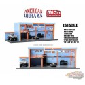 Mijo Exclusive - Garage Diorama avec autocollants Auto World GULF inclus - American Diorama 1-64 - AD-76531