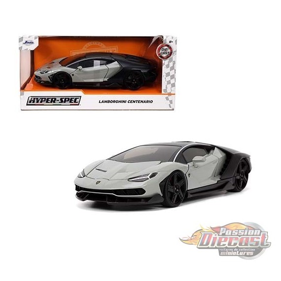 Lamborghini Centenario (Gris/Noir) "Hyper-Spec" - Jada 1/24 - 32951 - Passion Diecast 