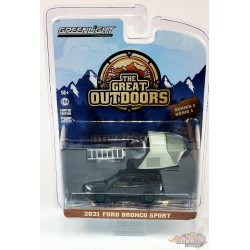 CHASE CAR 2021 Ford Bronco Sport avec tente de toit moderne - The Great Outdoors Series 1 - Greenlight 1-64 - 38010 FGR
