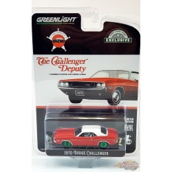 CHASE CAR The Challenger Deputy 1970 Dodge Challenger en rouge vif avec toit - Hobby Exclusive - 1/64 Greenlight - 30313GR