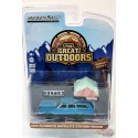 CHASE CAR 1969 Plymouth Satellite Station Wagon / Camp'otel Cartop - The Great Outdoors Series 1- Greenlight 1-64 - 38010 BGR
