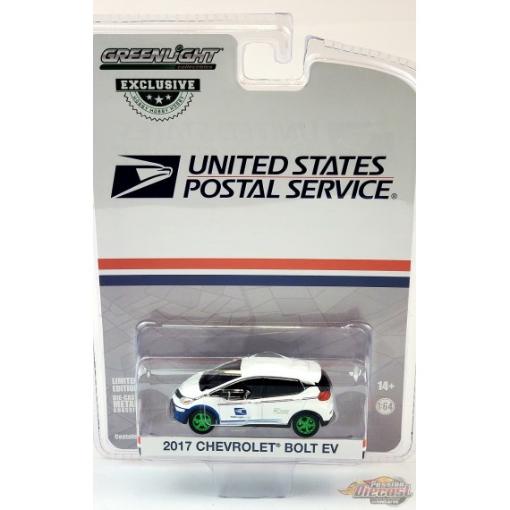 CHASE CAR Service USPS alimenté par l'électricité - Chevrolet Bolt 2017 - Hobby Exclusive - 1/64 Greenlight -30263GR