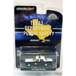 CHASE CAR Texas Department of Public Safety - 1981 Dodge Diplomat - Hobby Exclusive - 1/64 Greenlight - 30303GR