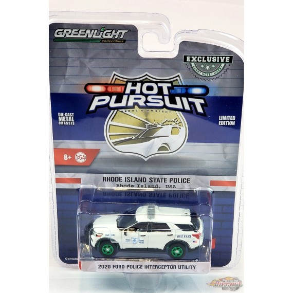 CHASE CAR 2020 Ford Police Interceptor Utility - Rhode Island State Police - Hobby Exclusive - 1/64 Greenlight - 30295GR