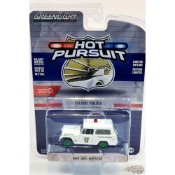 CHASE CAR 1969 Kaiser Jeep Jeepster City of Toledo, Ohio Police -  Hot Pursuit Series 35 - 1-64 Greenlight 42920 AGR