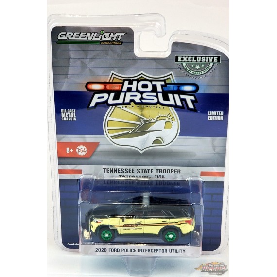 CHASE CAR 2020 Ford Police Interceptor Utility - Tennessee State Trooper - Hobby Exclusive - 1/64 Greenlight - 30296GR