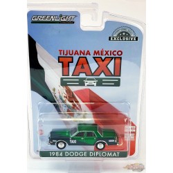 CHASE CAR Tijuana, Mexico Taxi - 1984 Dodge Diplomat - Hobby Exclusive - 1/64 Greenlight - 30200GR