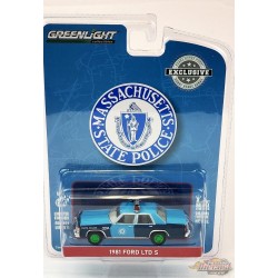 CHASE CAR 1981 Ford Crown Victoria - Massachusetts - 1982 Sam Melville, Hobby Exclusive - 1/64 Greenlight - GL-30289GR