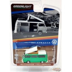 CHASE CAR 1968 Volkswagen Type 2 (T2B) Camper Van - Hobby Exclusive -1/64 Greenlight - 29835GR