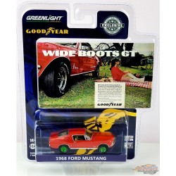 CHASE CAR Goodyear Vintage Ad Cars - 1968 Ford Mustang - Bottes larges GT - Hobby Exclusive - 1/64 Greenlight - 30247GR